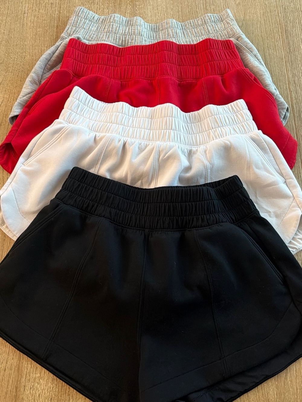 Abercrombie & Fitch Women’s Athletic Shorts - Black, White, Red, Gray